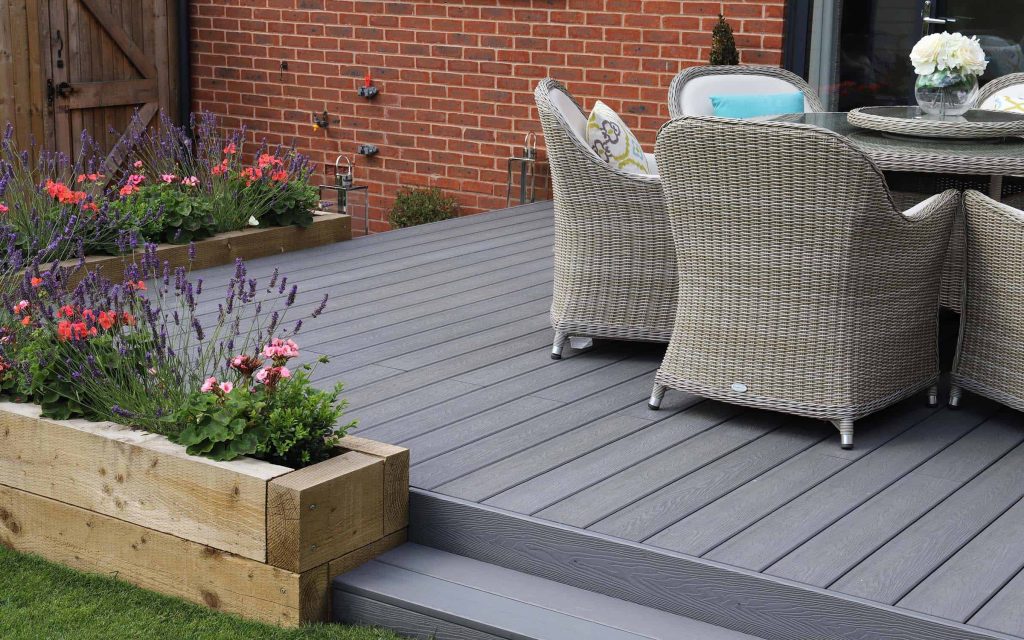 anthracite grey composite decking