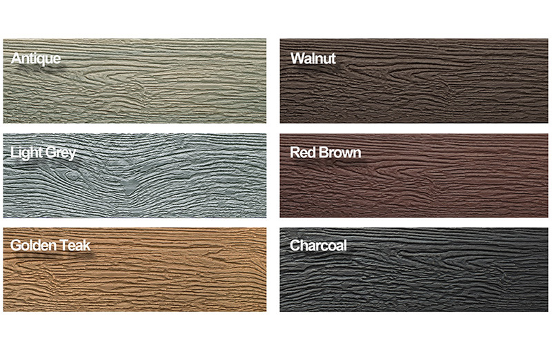 Color chart for Superior Series Co extrusion Ancient Wood WPC Industry Trends - HOSUNG WPC Composite