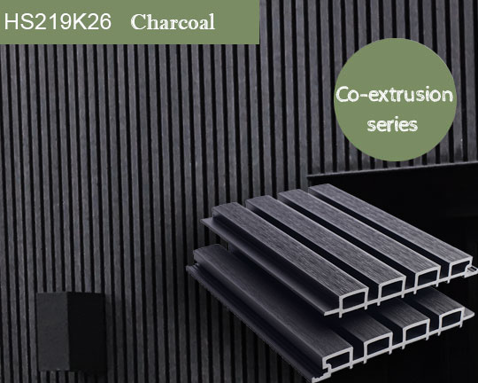 wpc slatted cladding HS219K26 Charcoal color WPC Industry Trends - HOSUNG WPC Composite